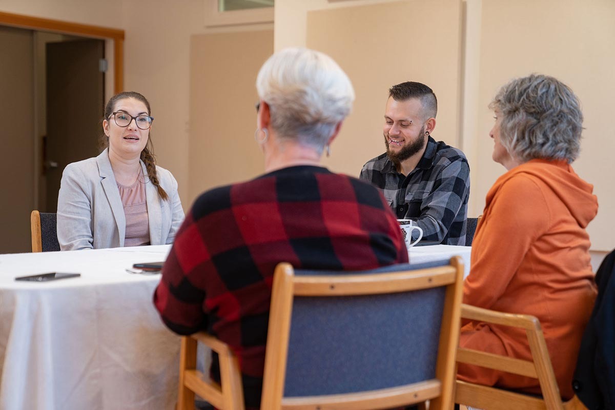 A group coaching session